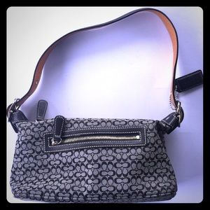 Coach Signature Canvas Purse Baguette Bag 6332